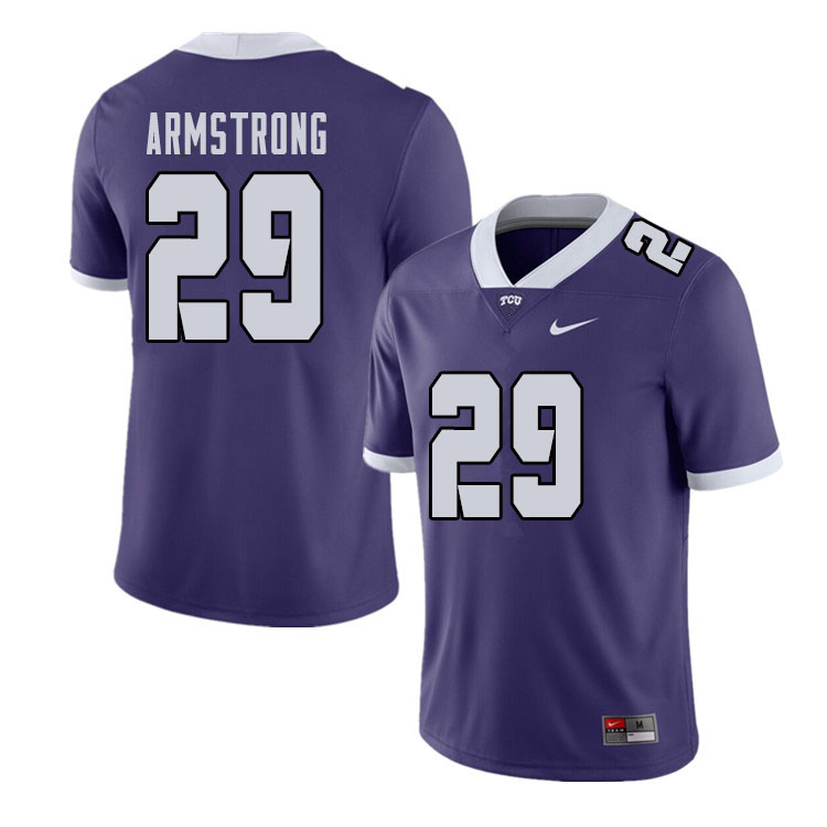 Men #29 Thomas Armstrong TCU Horned Frogs College Football Jerseys Sale-Purple